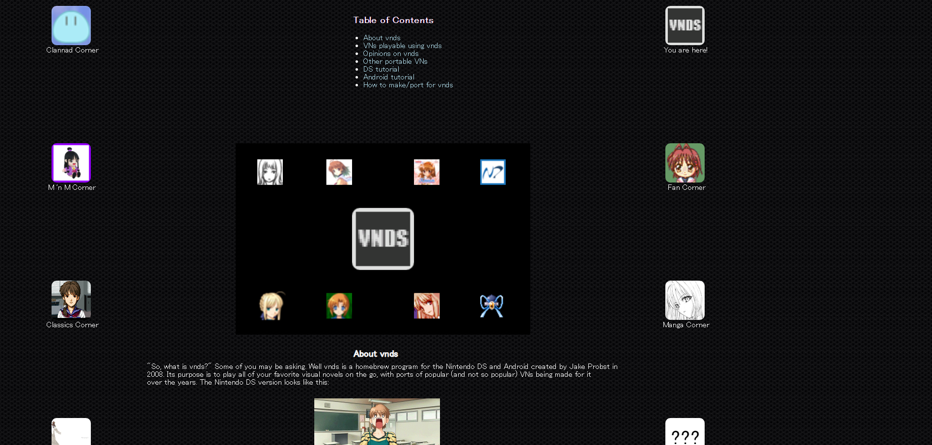 Image of a website side page.